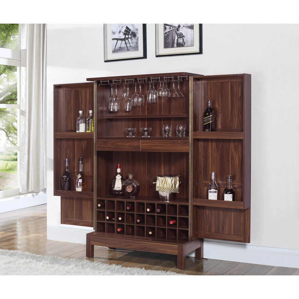 Wooden Wine Storage Bar Brown