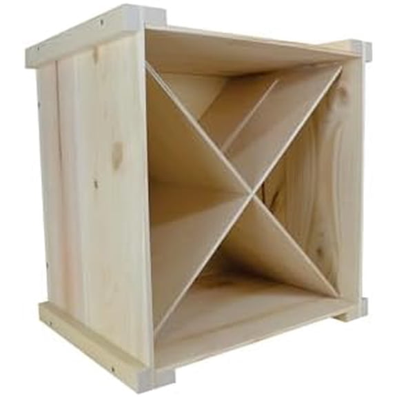 Wooden Wine or Beverage Bottle Storage Box with Divider$$Home Decor, Kitchen, & Other