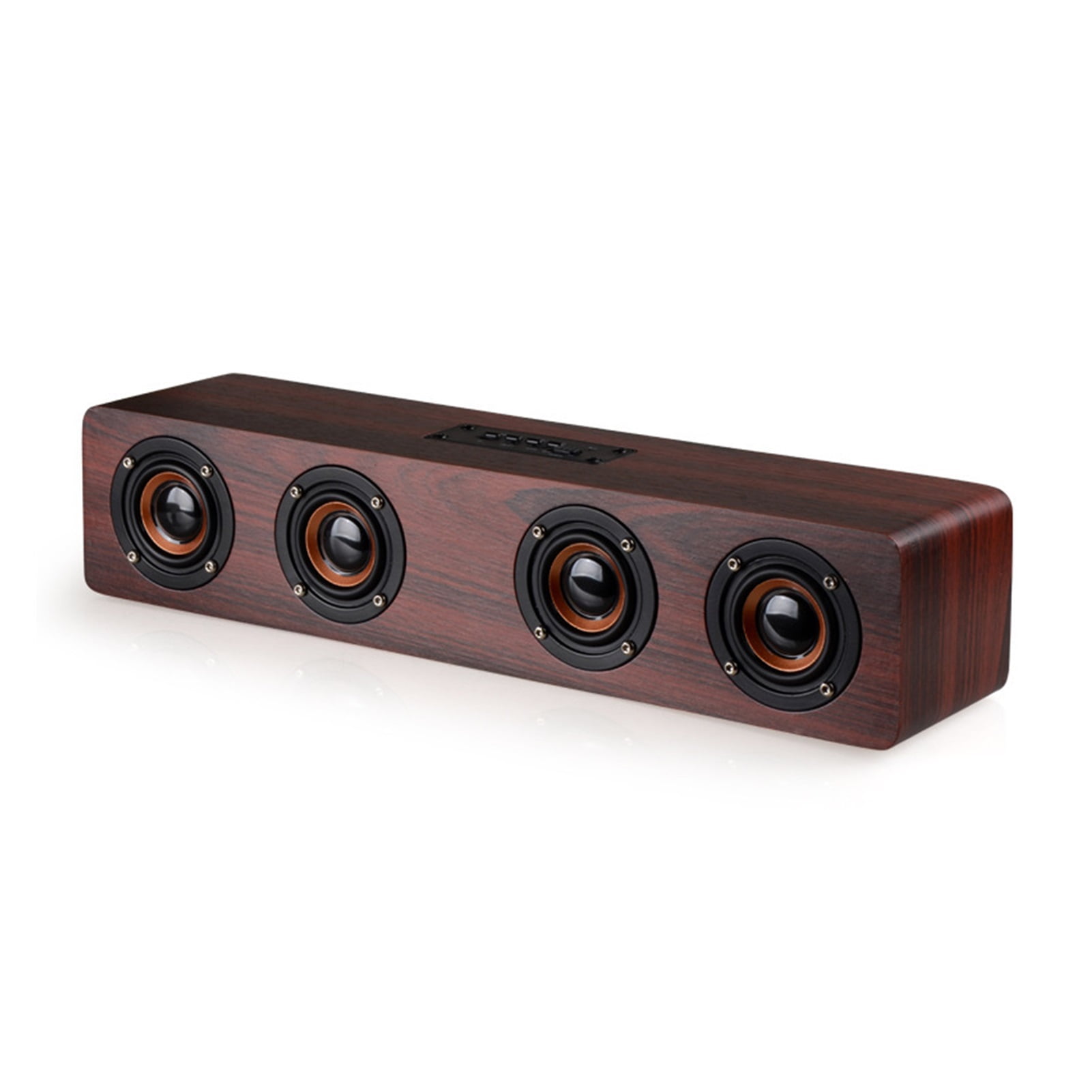 Wooden Wireless Bluetooth Card Speaker Home Computer Mobile Phone TV Au-dio Portable Desktop Overweight Subwoofer