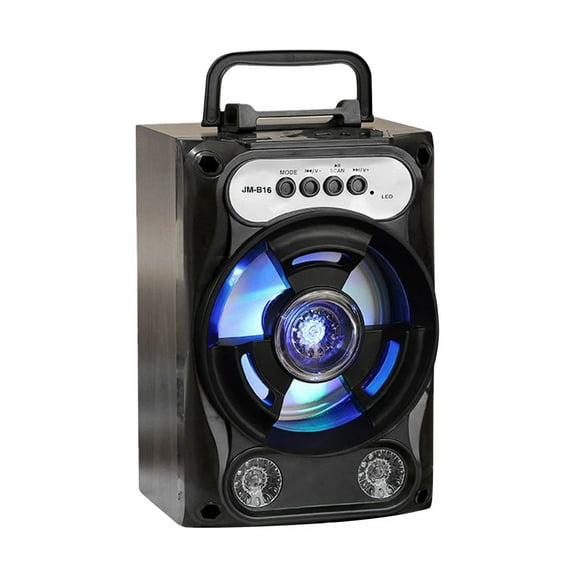 Wooden Wireless Bluetooth Speaker Portable Large Volume Subwoofer With Microphone Dance Plug In Sound System