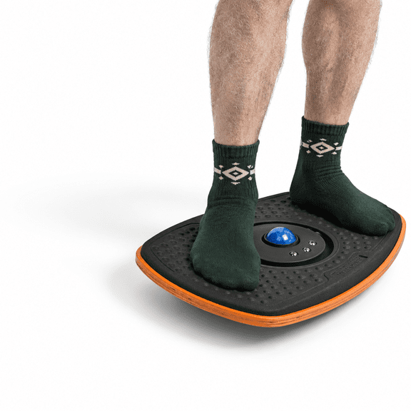 Wooden Wobble Balance Board with 360 Rotation, Marble Design for Standing Desks, Office, and Home Use