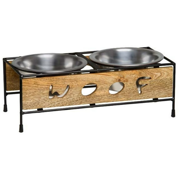 Wooden Woof Cut Dog Diner | Small