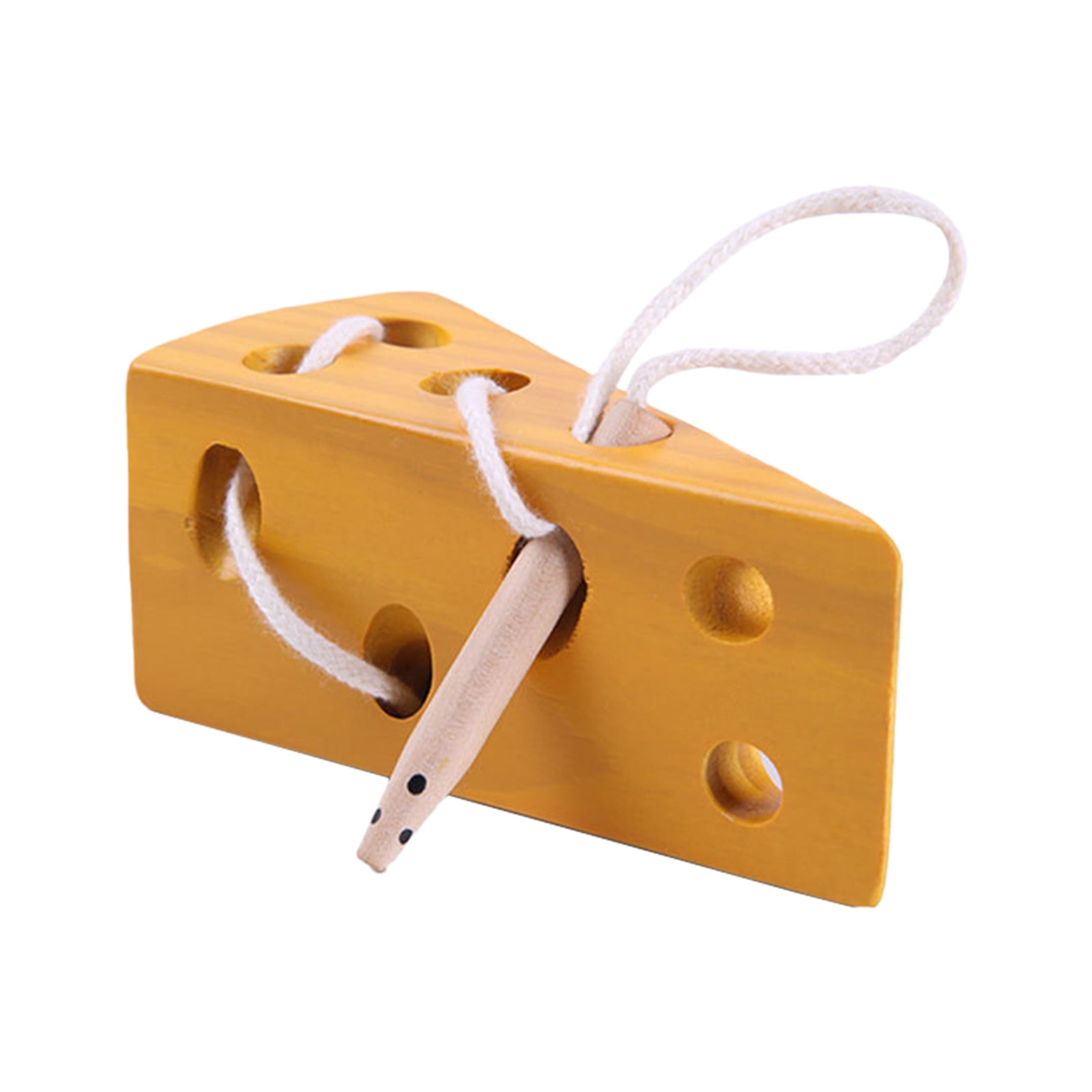 Wooden Worm Eat Cheese Children's Cater Cheese Threading Educational