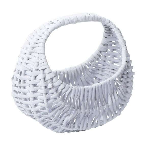 Wooden Woven Flower Basket - Stylish Wall-Mounted Storage Solution for Home Organization and Flower Arrangements - Durable, Elegant Design Perfect for Any Living Space