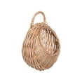 thumbnail image 1 of Wooden Woven Wall Mounted Flower Basket - 7.87in Iron Frame Storage Basket for Living Room Decor (Khaki)​, 1 of 6