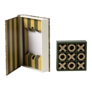 Wooden XO Blocks Tic Tac Toe Travel Game Coffee Tabletop Family Living Room Decoration Games Night for Adults for Desk and Bookshelf Decor Unique Wood Gifts 1PCS