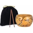 thumbnail image 1 of Wooden Yarn Bowl for Crocheting Large 7X4 Inch Extra Large, Cute Crochet Hooks of 5 & 6 mm with Knitting Bowl for Yarn, Best Gift for Crochet Lovers from Craft Supplier Brand INANOSA with Velvet Bag, 1 of 5