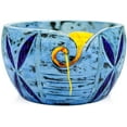 thumbnail image 1 of Wooden Yarn Bowl - (Small (6 x 3 x 6 Inches), Frozen Blue), 1 of 6