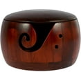 thumbnail image 1 of Wooden Yarn Bowl | Yarn Bowls with Lid | Crafted with Carved Holes & Drills Wooden Yarn Bowls for Knitting Crochet Enthusiasts, 1 of 5