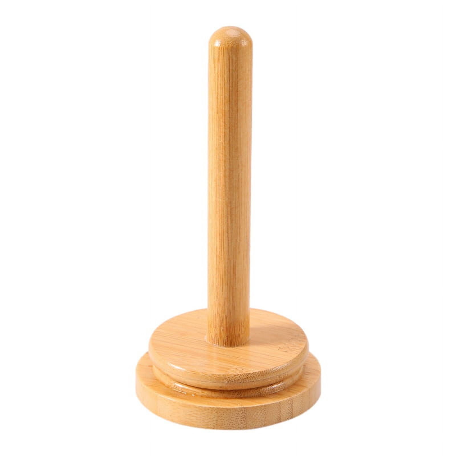 Wooden Yarn Holder Revolving Rack Vertical Yarn Storage Tissue Holder Ball Holder Yarn Winder for Crochet Knitting