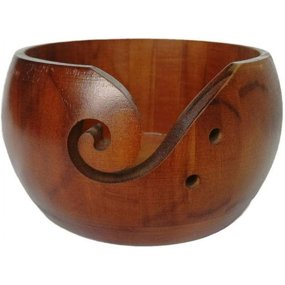 Wooden Yarn Storage Bowl Yarn Organizer Knitted Crochet Sewing Storage Wool Supplies Storage M3T3 Handmade Organizer Bowl