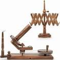thumbnail image 1 of Wooden Yarn Winder and Swift for Crocheting, Knitting | Umbrella Yarn Swift and Ball Winder Combo Large Capacity | Handcrafted Jumbo Wood Yarn Winder from Inanosa - Antique Beechwood (Winder + Swift), 1 of 5