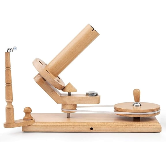 Wooden Yarn Winder and Swift for Crocheting, Knitting | Umbrella Yarn Swift and Ball Winder Combo Large Capacity | Handcrafted Jumbo Wood Yarn Winder from Inanosa - Beechwood (Winder)