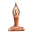 thumbnail image 1 of Wooden Yoga Pose Sculpture Abstract Yoga Meditation Statue Hand Carved Wood Fragrant Art Decoration for Living Room Galleries (Style A), 1 of 7