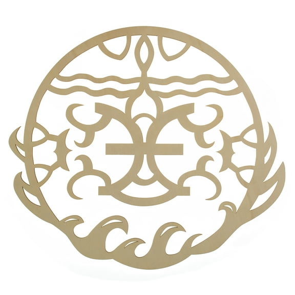 Wooden Zodiac Sign 12 in, Pisces