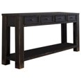 thumbnail image 1 of Wooden and Metal Desk With Three Drawers and 2 Side Shelves, Brown And Gray, 1 of 2