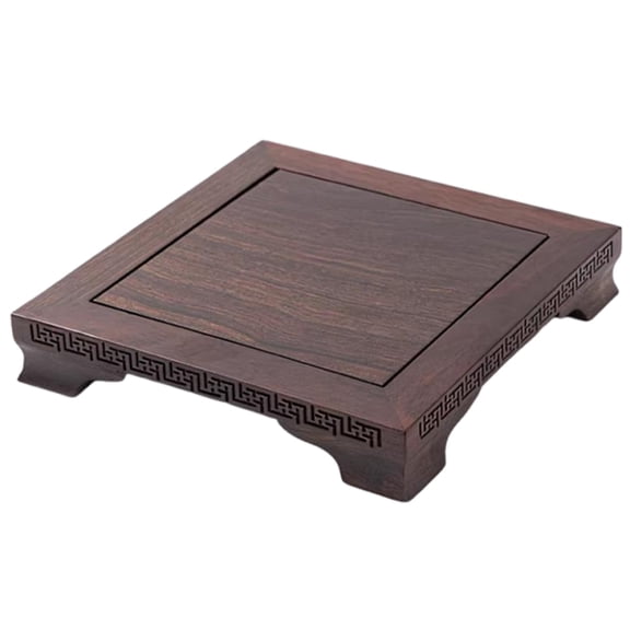 Wooden base, vase bonsai base, square teapot base holder, small decorative stand, wooden stand for vase Buddha statue plants and decorative objects