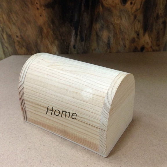 Wooden box solid wood arched wooden packaging box Large Medium DIY clay painted white billet handmade wooden box