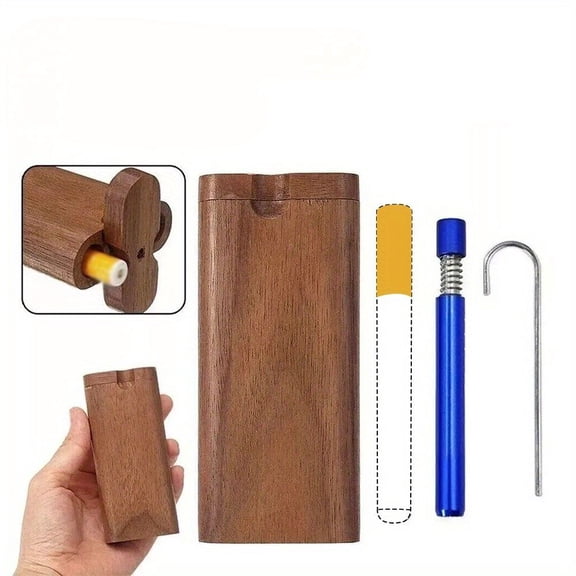 Wooden box with metal pipe cleaning, the best gift for men