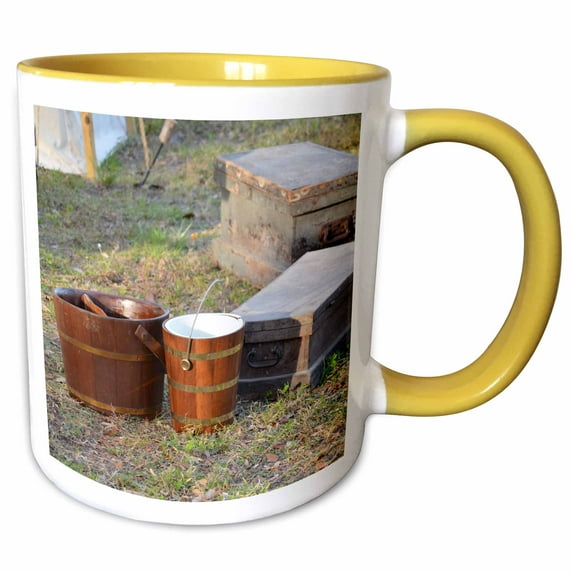 Wooden buckets and chests 15oz Two-Tone Yellow Mug mug-212459-13