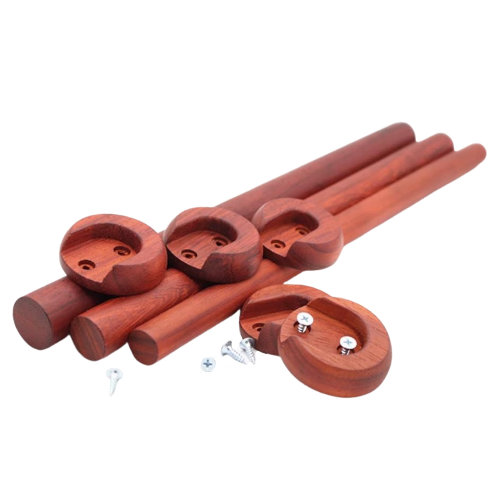 Wooden closet rod wardrobe tube, kit oval wardrobe rod 40-120 cm