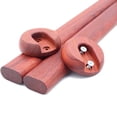 thumbnail image 1 of Wooden clothes rail for hanging clothes, natural wood clothes rail with end supports for storage in the closet, easy installation, 1 of 5