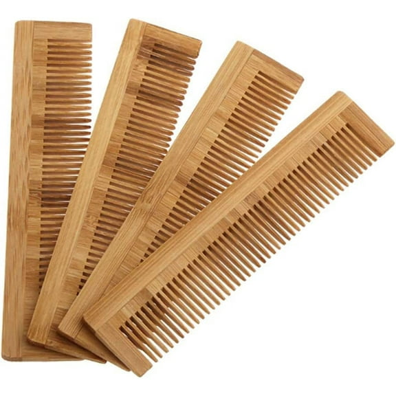Wooden comb 5Pcs Wooden Combs Bamboo Anti-Static Wood Hair Comb for Women Men Thick Wavy or Straight Hair