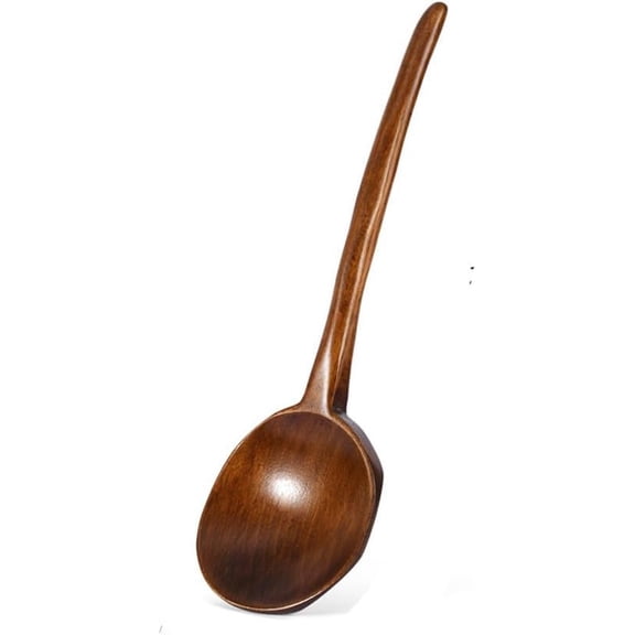 Wooden cooking spoons, 1 piece, 27 cm long spoons, For stirring, tasting, and turning food, Large wooden cooking spoons, Suitable for cooking and crafting