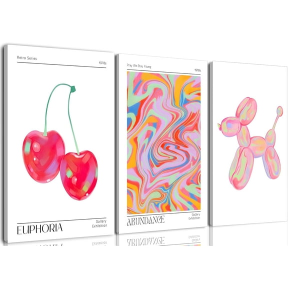 Wooden d Boho Sun Wall Art Set of 3 Abstract Sunshine Canvas Prints Morden Bohemian Posters Neutral Home Decor Minimalist Geometric Line Painting Picture for Living Room Bedroom12x16in