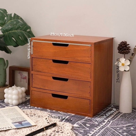 Wooden Free Standing Makeup Organizer