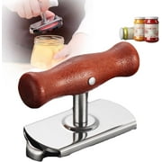 Wooden-handle cap screw opener; labor-saving jar and bottle lid opener for kitchen convenience