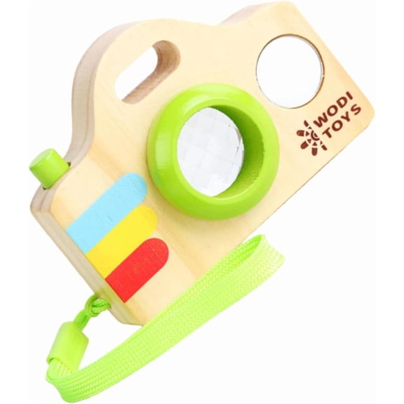 Wooden kaleidoscope with multiple prisms