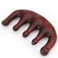 thumbnail image 1 of Wooden massage Comb.Handmade Natural Green Sandalwood Wide Tooth Combs.Static-free. Scalp Head Massage Comb.Detangling Comb for Unisex. (Crescent-Shaped), 1 of 5