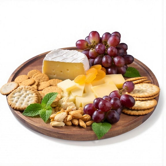 Wooden plates (1 PCS-10inch) Dinner Plates, Acacia Round Wood Plates, Unbreakable Classic Plates, Easy Cleaning & Lightweight for Dishes Snack, Dessert, Housewarming, Christmas Gift