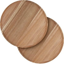 Wooden plates (1 PCS-10inch) Dinner Plates, Acacia Round Wood Plates, Unbreakable Classic Plates, Easy Cleaning & Lightweight for Dishes Snack, Dessert, Housewarming, Christmas Gift