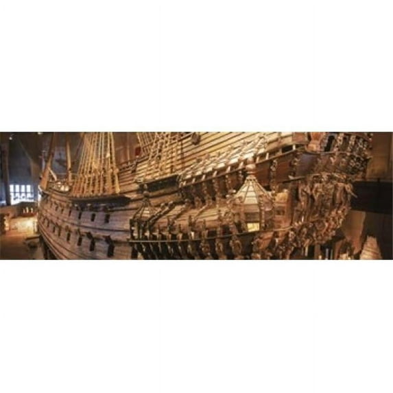 Wooden ship Vasa in a museum Vasa Museum Stockholm Sweden Poster Print by - 36 x 12