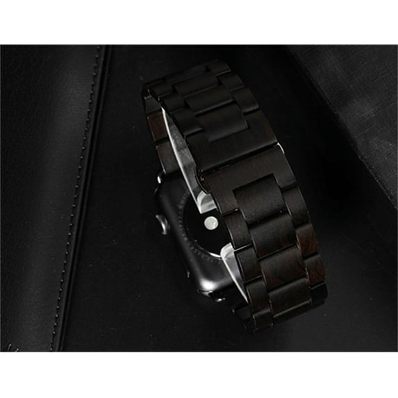 Wooden strap for Apple watch band 42mm 38mm iWatch Wristband 44 mm 40mm Metal Butterfly clasp bracelet Apple watch 5 4 3 2 1 series(1* removal tool)