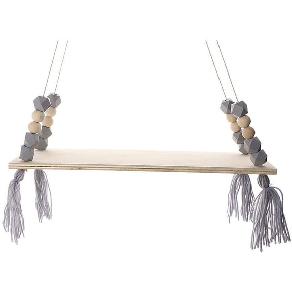 Wooden swing wall shelf 2pcs hanging shelf imitation floating shelf wall shelf living room children's room decoration