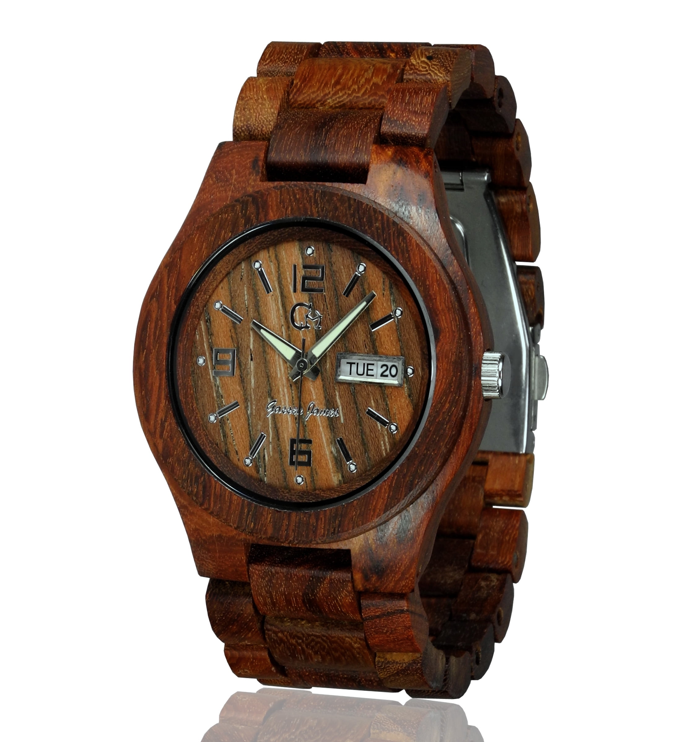 Handcrafted wooden watches for men and woman Handmade nature Wood watch-Wooden watch with date-wedding  main image 3