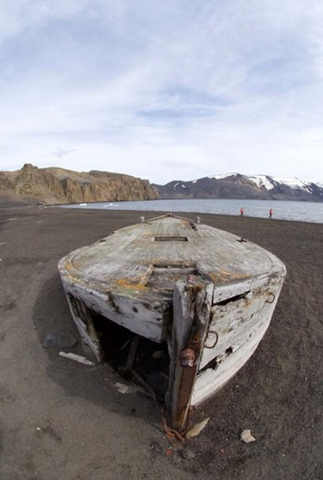 Wooden whaling boat Deception Island Antarctica Canvas Art - Michael DeFreitas DanitaDelimont (23 x 35)