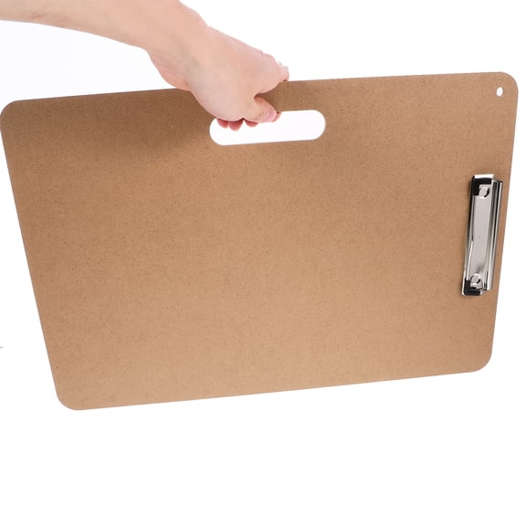 Wooden Drawing Board for Writing Use Brown Lightweight Portable with Clip 1 Piece