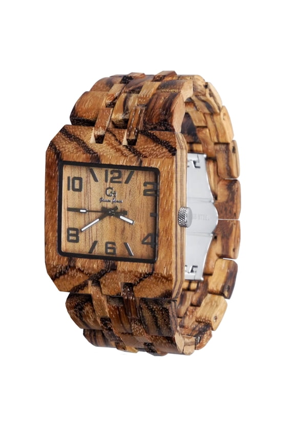 Wooden wristwatches for men- Fit wristwatch-Wood watch-wood craft- wood art-Christmas gift-Wedding -Anniversary gift - Men's watch Style Omega 3 Series 2 Zebrawood