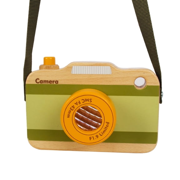 WoodenEdu Wooden Mini Camera Toy for Toddlers 1-3 Years Old