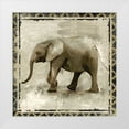 thumbnail image 1 of Woodey, Michelle 15x15 White Modern Wood Framed Museum Art Print Titled - Happy Elephant, 1 of 4