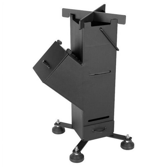 Portable Small - Black Rocket Stove - Efficient Campfire Cooking with Twigs, Lightweight & Compact, Perfect for Camping, Tailgating, Backpacking & Backyard - Easy Setup for High Heat Preparing