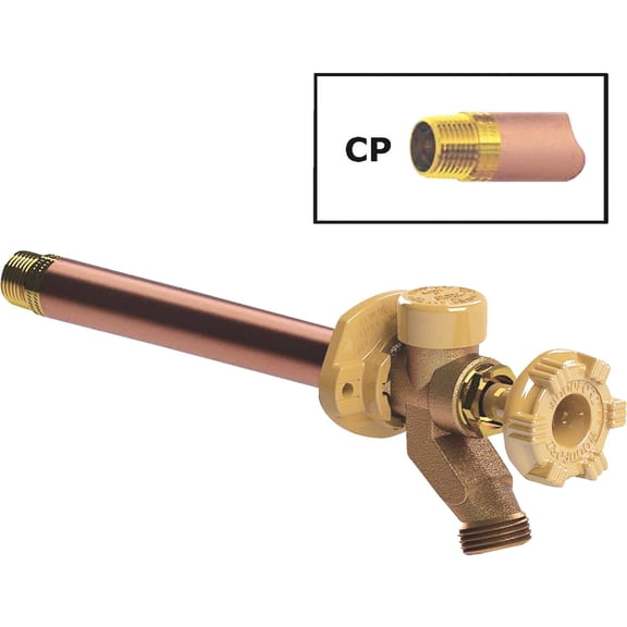 Woodford 17CP-12-MH Model 17 Wall Faucet, 12-Inch, CP Inlet, Metal Handle - Pack of 2