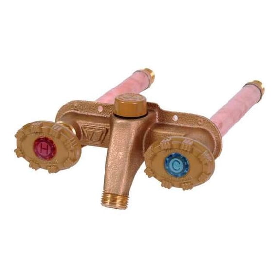 Woodford 12-Inch Freezeless Hot and Cold Wall Faucet with Anti-Siphon Protection - 22CP-12-MH