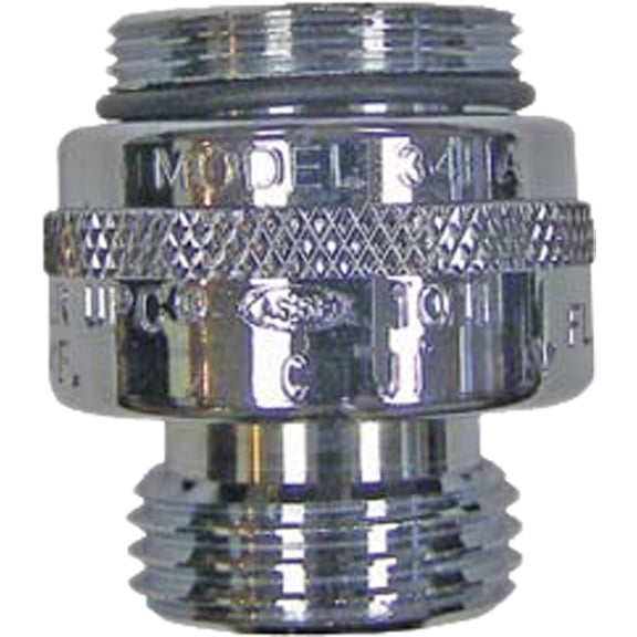 1-1/8 In. - 18 Special Threads X 3/4 In. Hose Threads Chrome Single-Check Vacuum Breaker