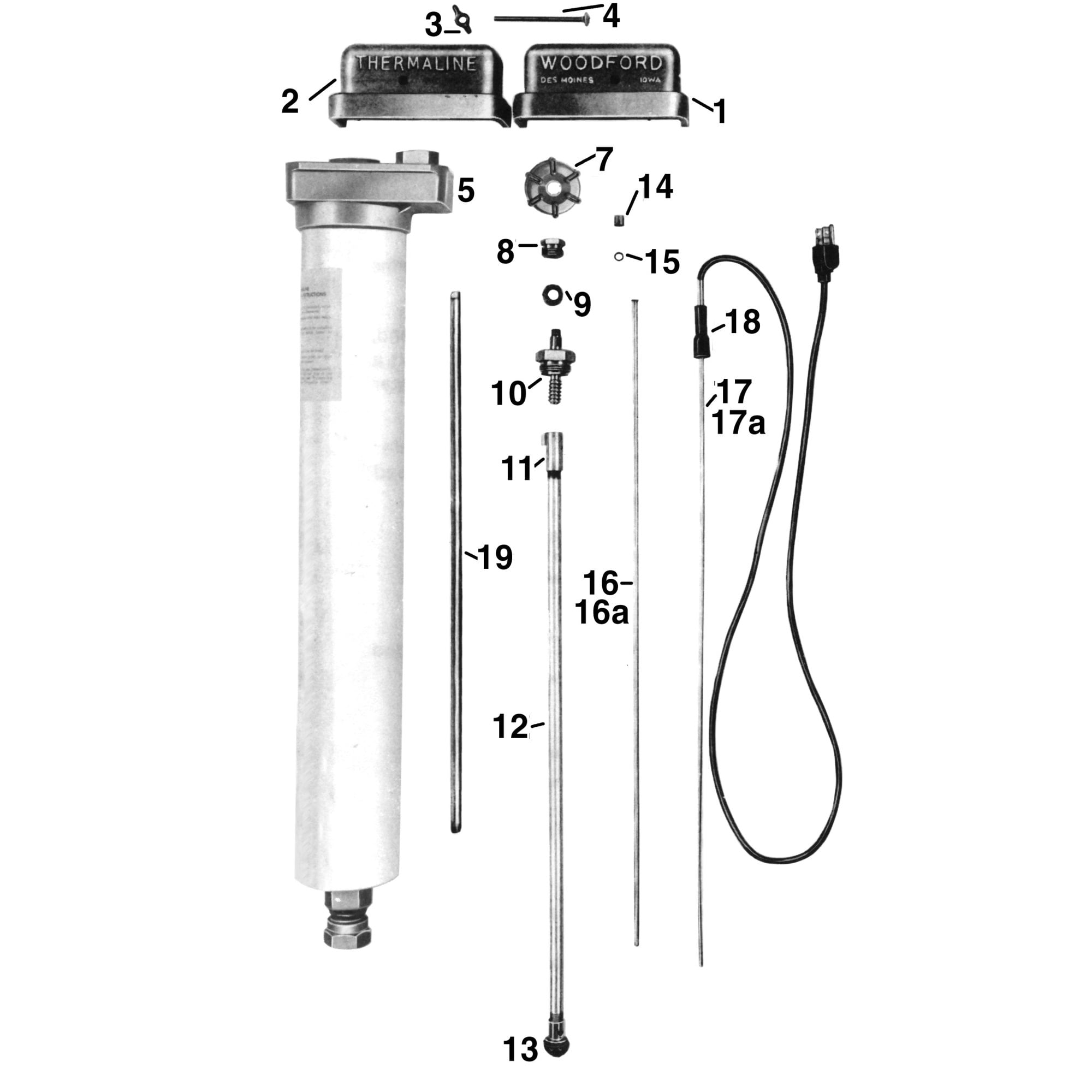 Thermaline Riser Woodford Mfg Co THERM-07 Woodford Thermaline Complete Unit - 7 Ft ...