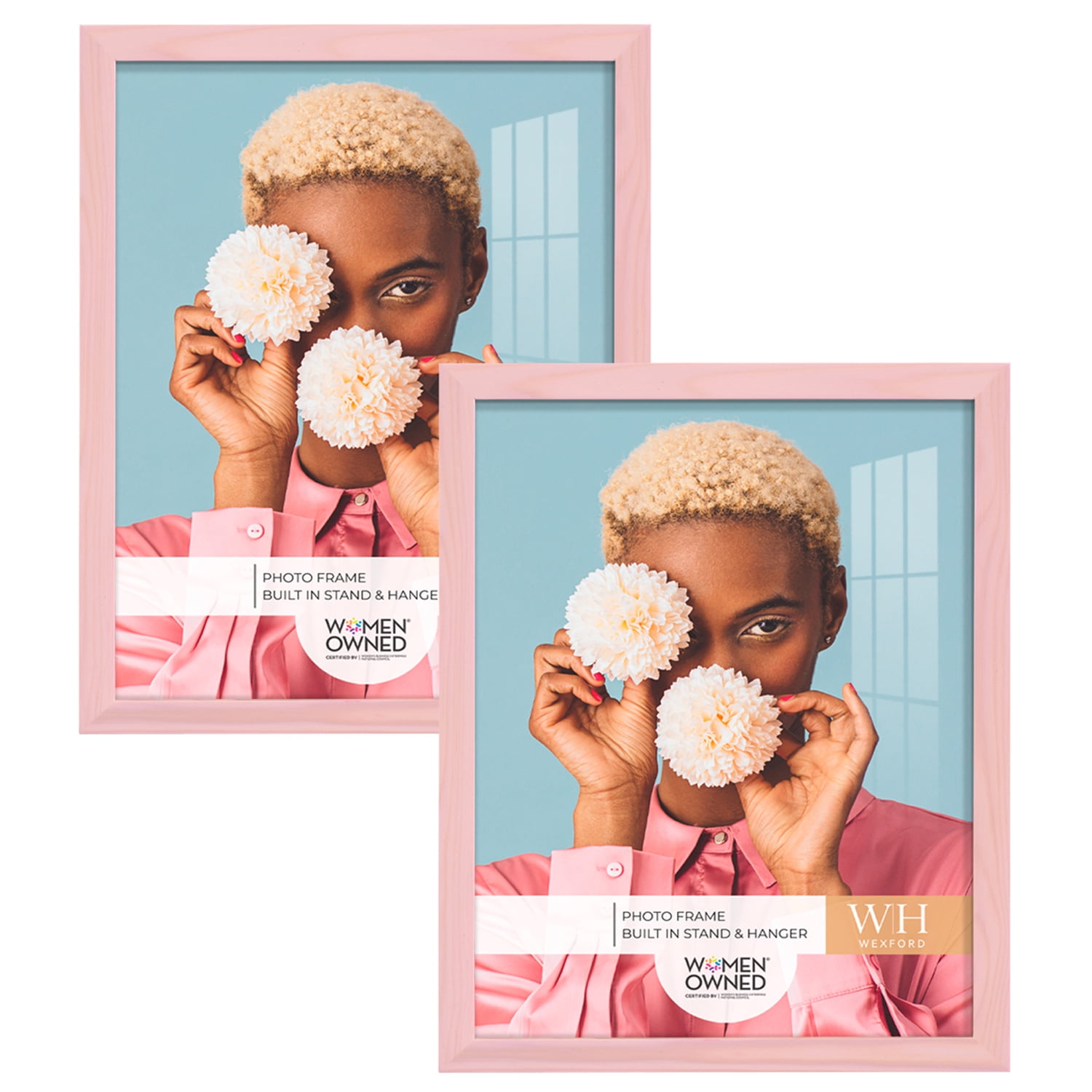 Woodgrain 11 in. x 14 in. Sunset Pink Picture Frame (Set of 2)